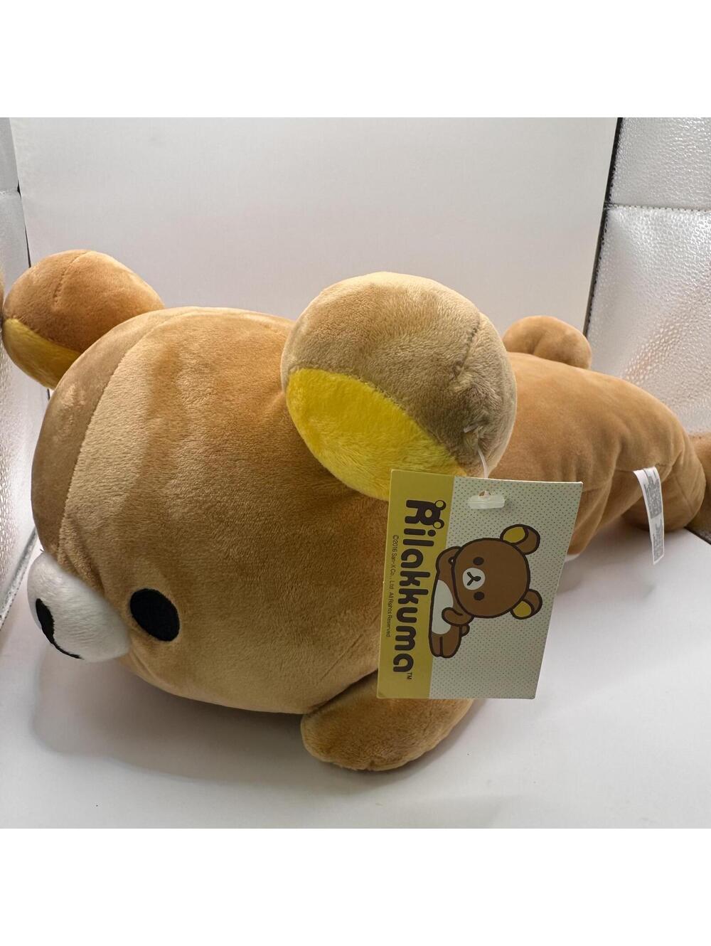 Rilakkuma 15" Layflat Plush Stuffed Zipper Pouch San-X Co BRAND NEW WITH TAGS